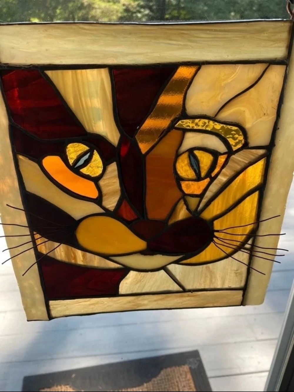 Handmade Stainrd Glsss Cat Suncatchers!